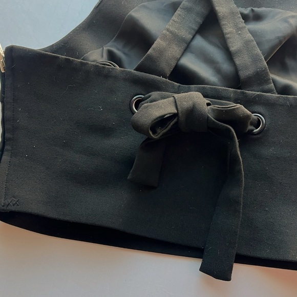 Elizabeth and James • Tie Back Black Crop Tank Top - Picture 9 of 9